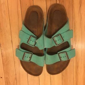 Teal Birkenstocks